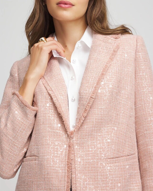Party Tweed Sequins Blazer - image 4